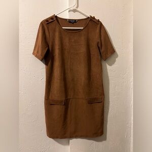 Principles Suede Short Sleeve Mini Dress